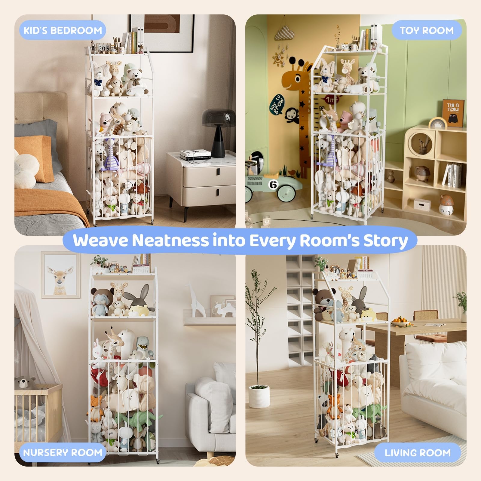 Yoimori storage zoo easy access supports independent grabbing and play.