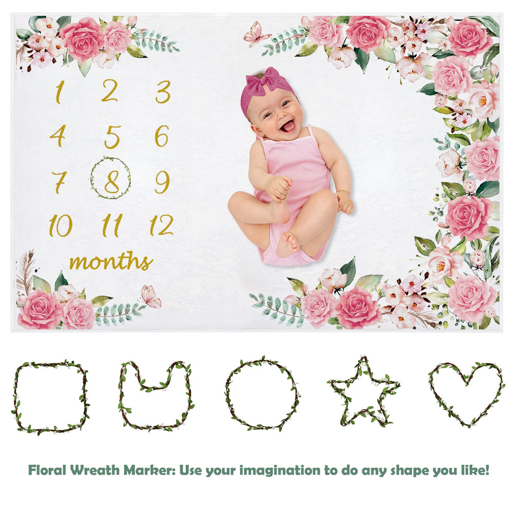Yokakio milestone blanket doubles as a soft blanket or play mat.