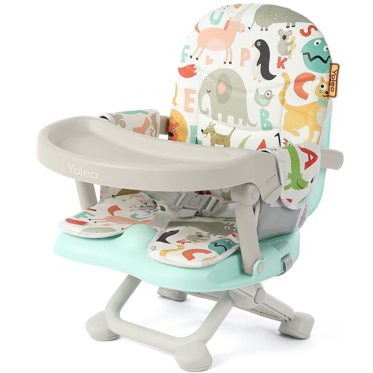 YOLEO baby high chair booster seat with tray for safe dining at home