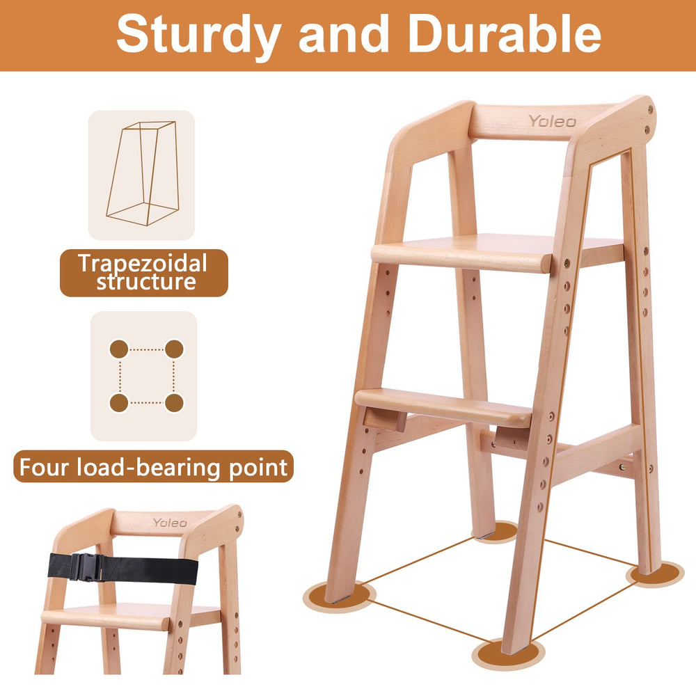 YOLEO high chair dining time setup shows adjustable seating for growing kids