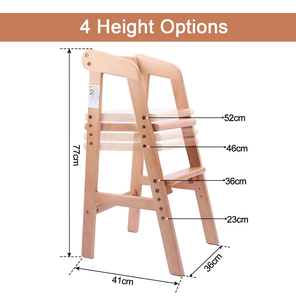 YOLEO high chair footrest adjustment supports proper posture at meals