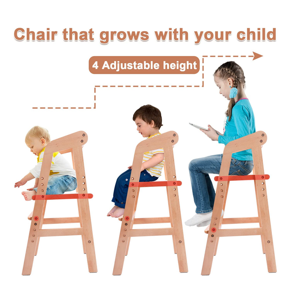 YOLEO high chair step feature helps children climb safely