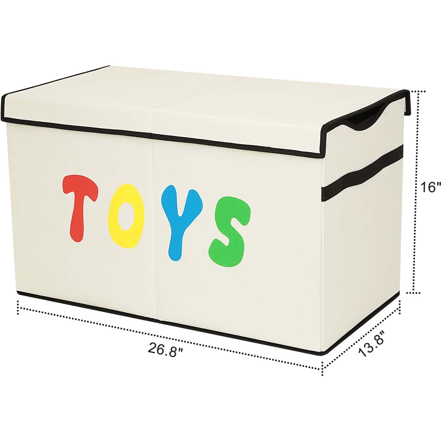 YOLOXO Toy Box Chest collapsible design highlights easy storage when not in use.