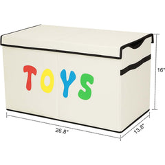 YOLOXO Toy Box Chest collapsible design highlights easy storage when not in use.