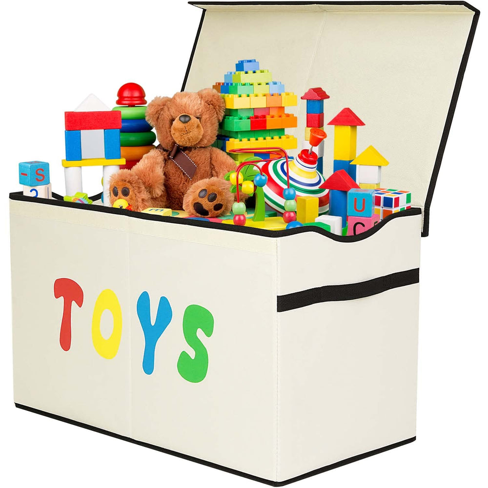 YOLOXO Toy Box Chest in a hallway doubles as decorative storage.