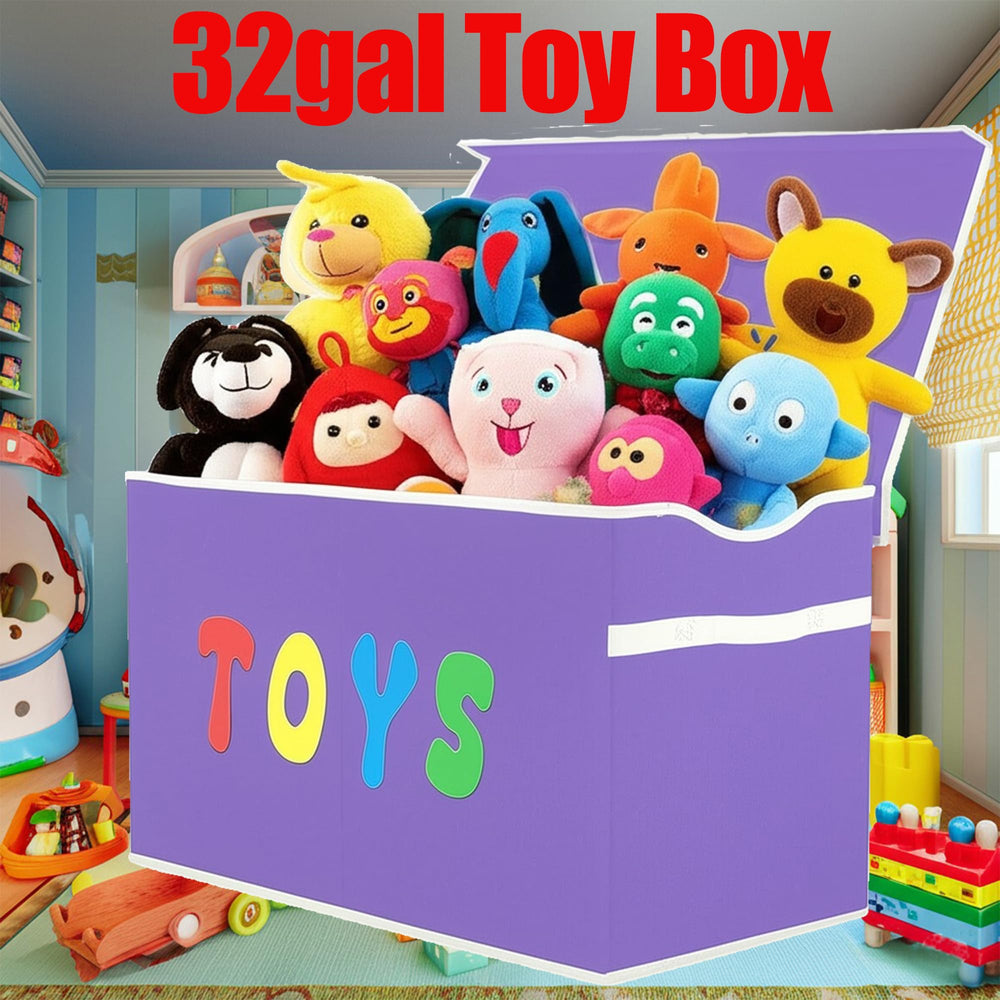 YOLOXO Toy Box Collapsible design demonstrated for space-saving storage