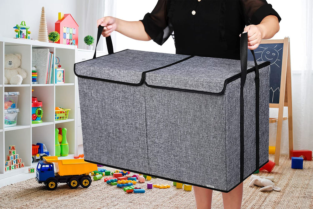 YOLOXO fits living room, nursery, and play areas as a stylish storage option