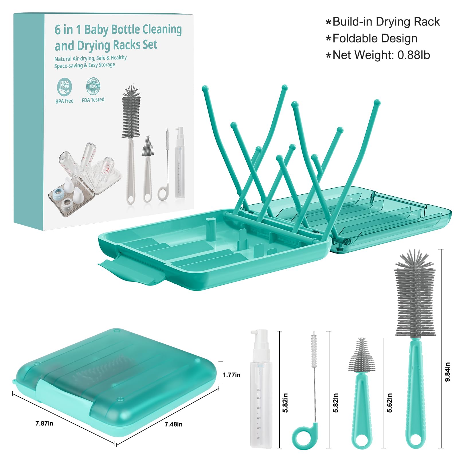 YomauiYee nipple-brush cleans bottle nipples with soft silicone bristles for gentle care