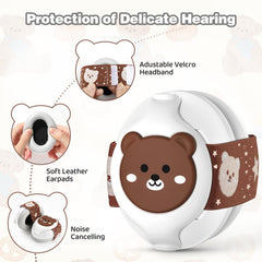 YomauiYee baby ear muffs adjustable headband close-up for comfortable fit.