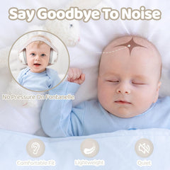 YomauiYee baby earmuffs soft-pu earcups offer gentle comfort during outings