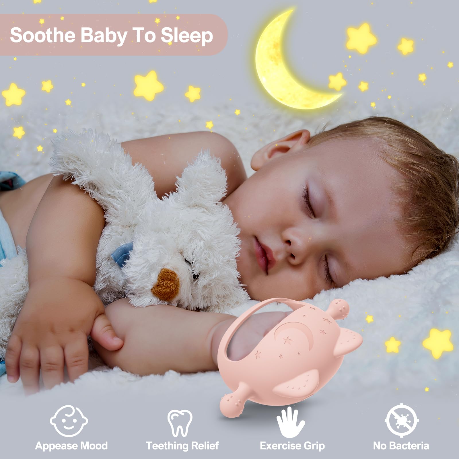 YomauiYee compact teether size fits a diaper bag for on-the-go soothing