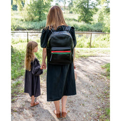 Yomiky leather diaper bag backpack travel-friendly for outings and daily adventures.