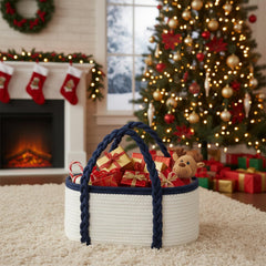 YOMECHEO diaper caddy with multi-compartments keeps changing essentials neatly grouped.