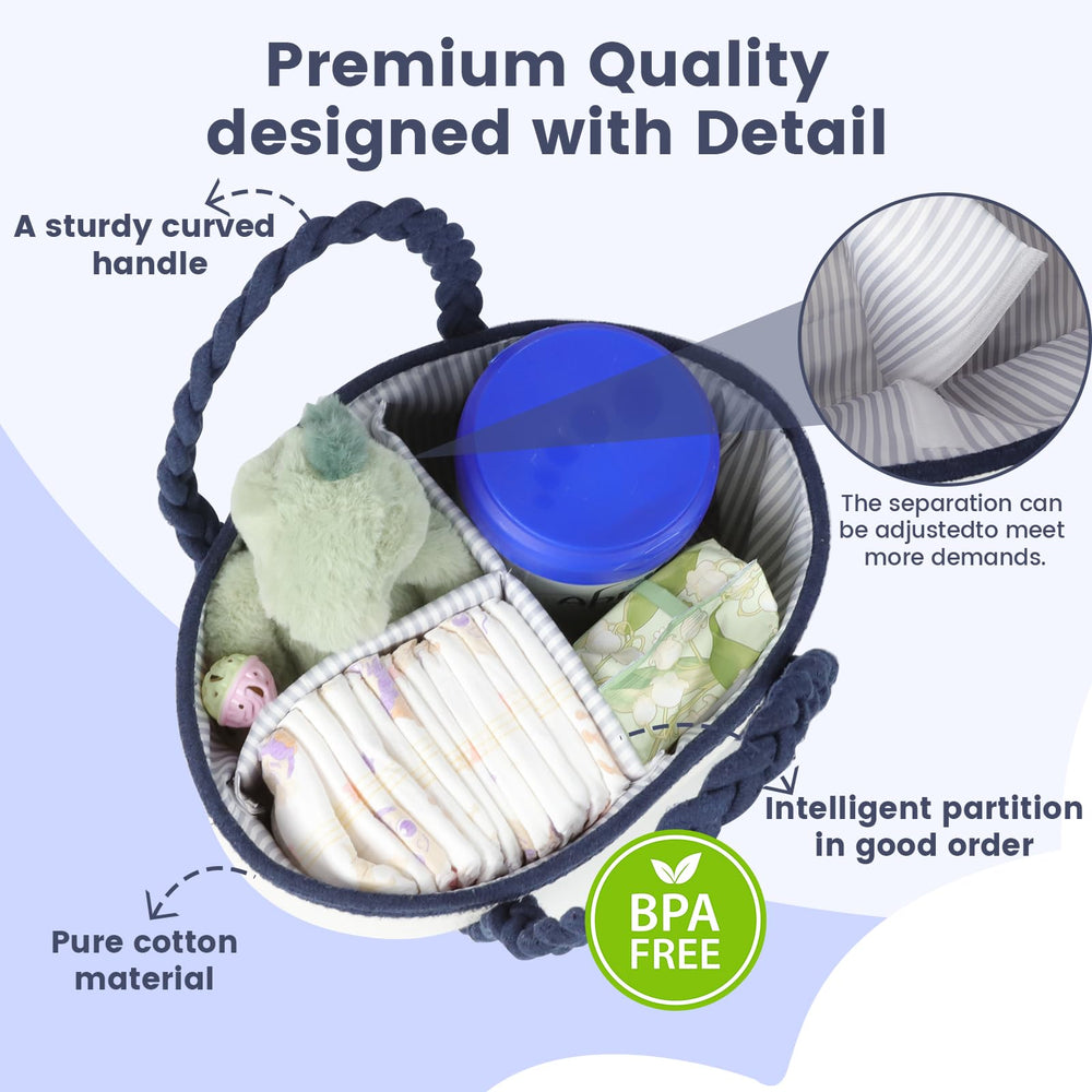 YOMECHEO diaper caddy car travel setup for quick on-the-go diaper changes.