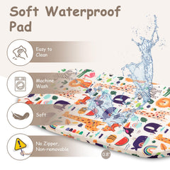 YOMECHEO sponge pad 1-2 inch thick keeps baby dry and comfortable.