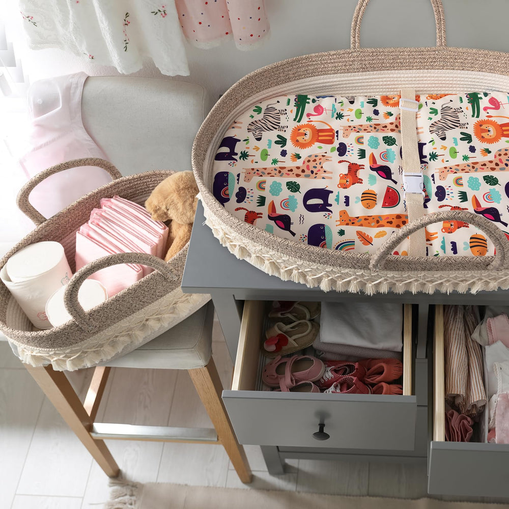 YOMECHEO storage bag adds versatile organization for diapers, wipes, and toys.