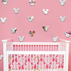 YongPan Mickey Mouse head mirror wall sticker adds playful, reflective decor for kids' rooms.