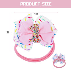 YONHTUTU birthday bow number-1 soft-pink for milestone photos and gentle wear