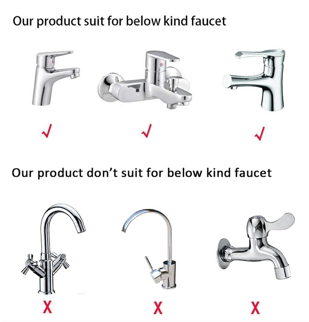 Yonisun faucet cover easy installation fits most sinks without tools.