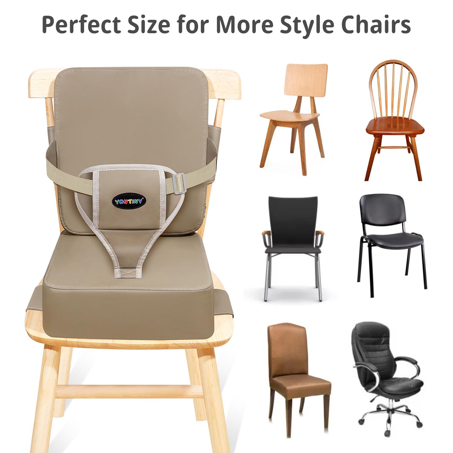 YONTINY booster seat compact when disassembled for easy storage at home.