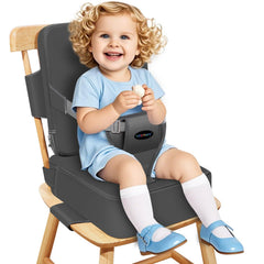 YONTINY Toddler Booster Seat backrest enhances secure fit for family dining.
