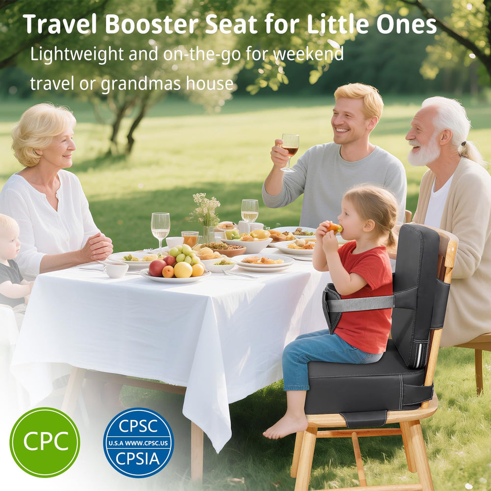 YONTINY Toddler Booster Seat two-piece setup enables easy packing and storage.