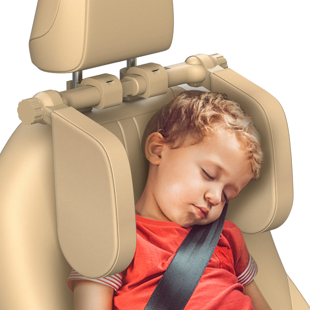 Yoocaa adjustable car headrest pillow side view showing ergonomic support for long drives