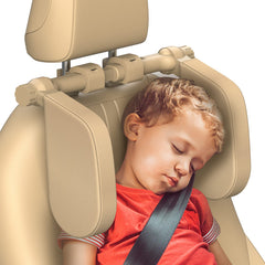 Yoocaa adjustable car headrest pillow side view showing ergonomic support for long drives