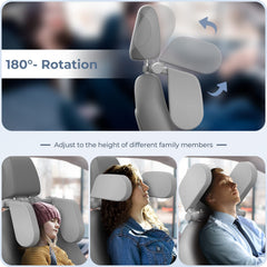 Yoocaa U-shaped headrest pillow used by kids and adults for versatile height adjustment