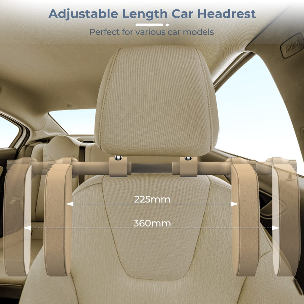 Yoocaa vehicle compatibility list image referencing common models and adjustable headrest requirement