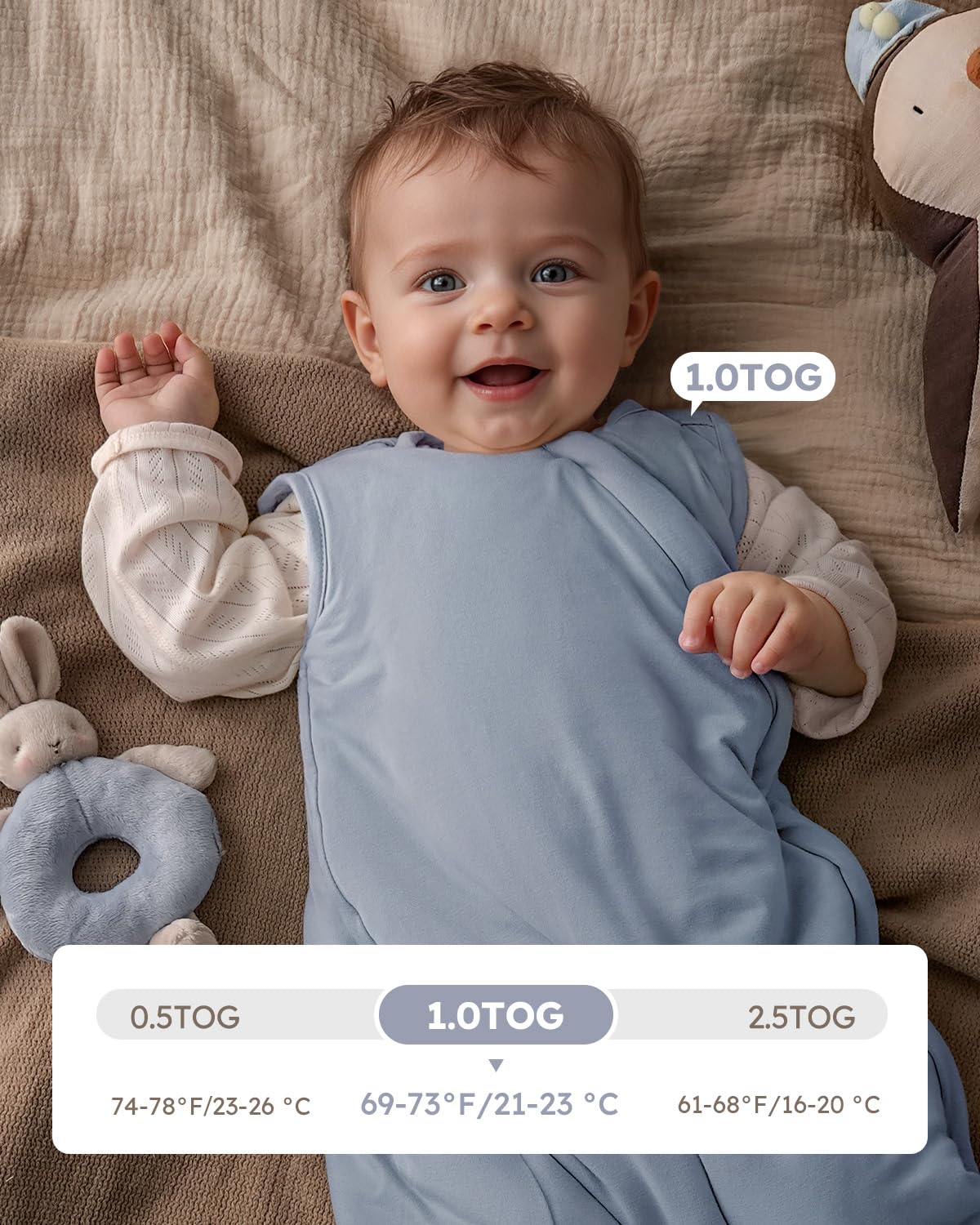 Yoofoss 1.0 Tog warmth for year-round sleep comfort