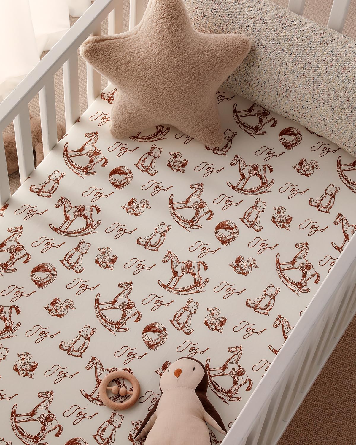 Yoofoss 52x28 sheets cover standard crib to toddler bed