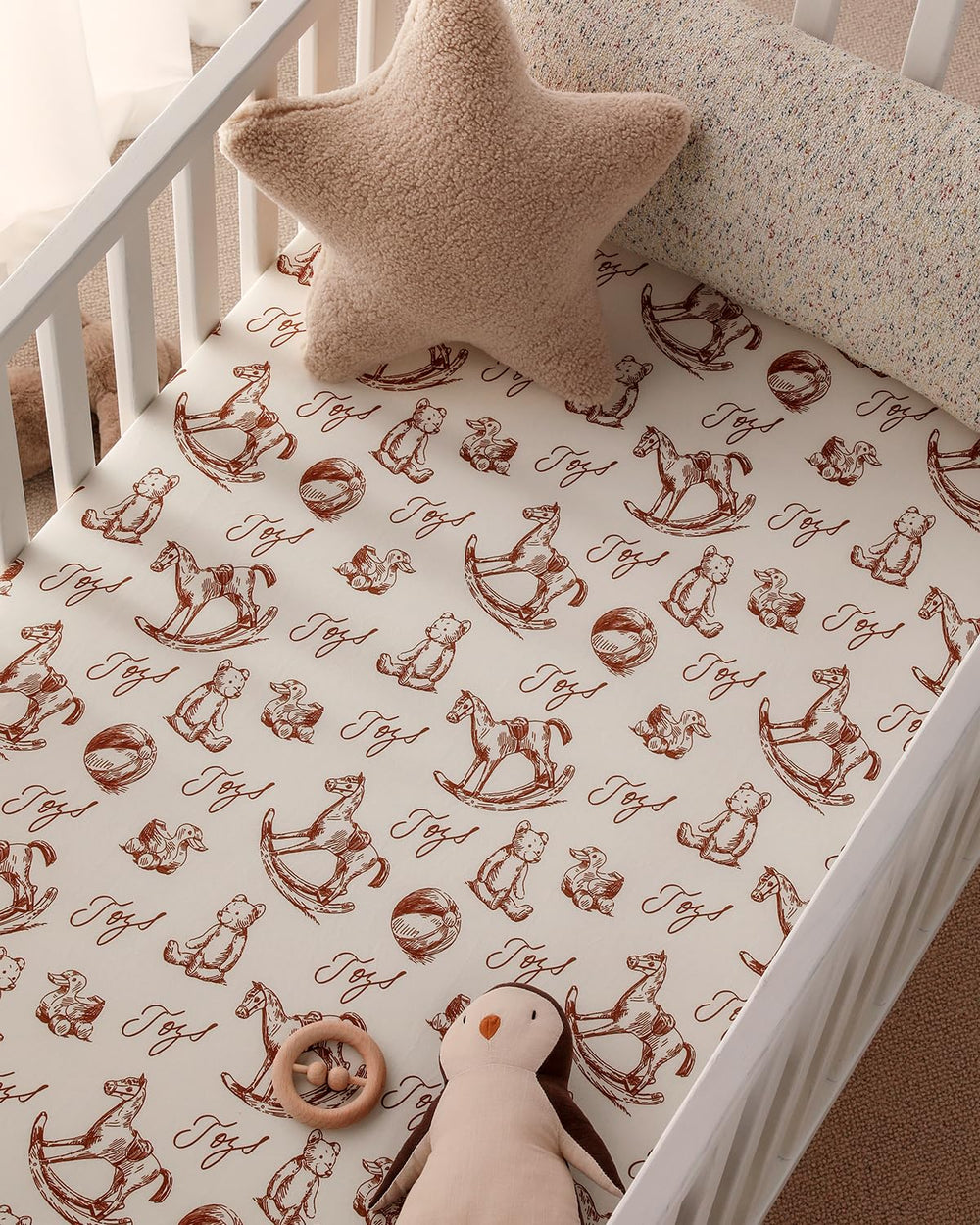 Yoofoss 52x28 sheets cover standard crib to toddler bed