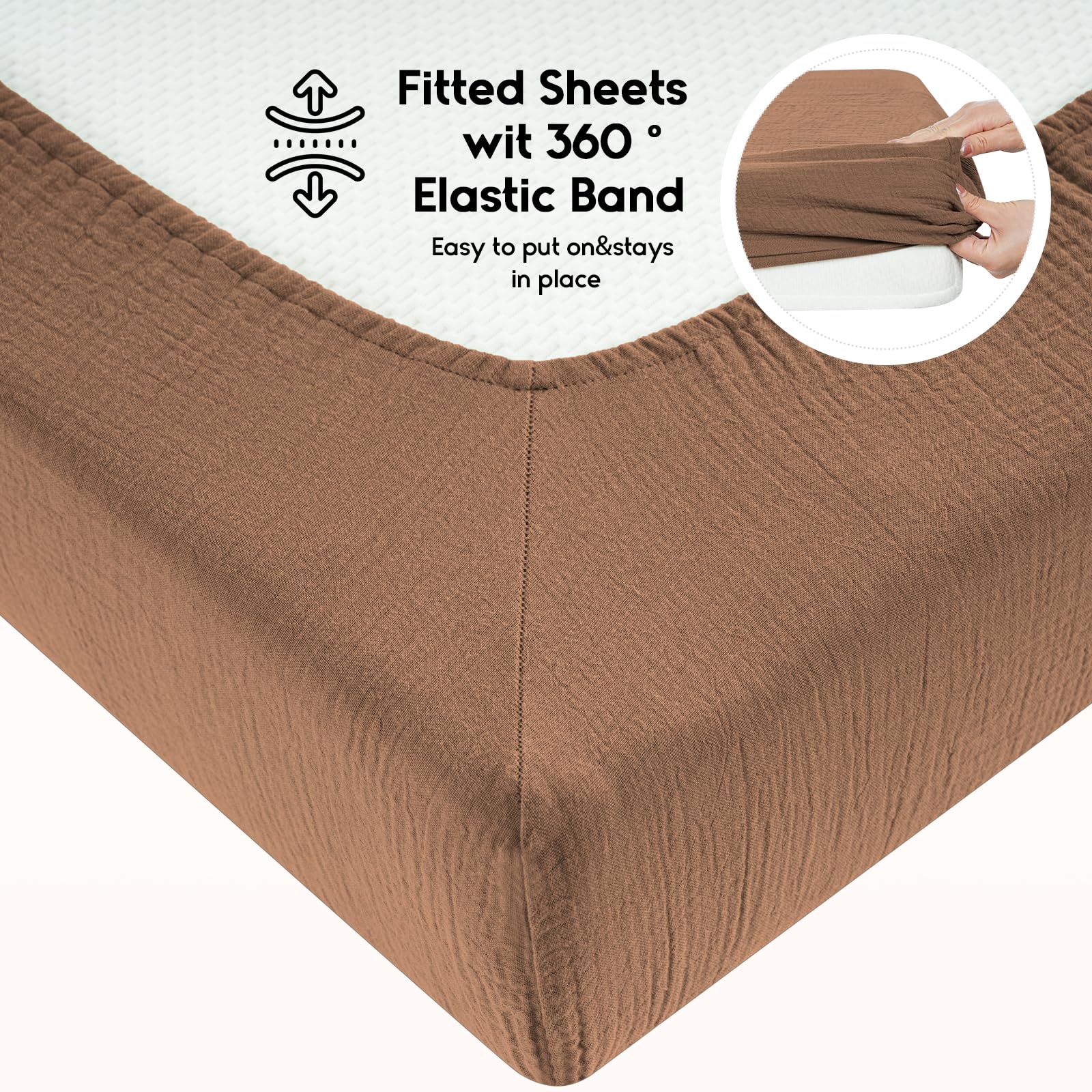 Apricot-brown Yoofoss design adds neutral style to nursery.