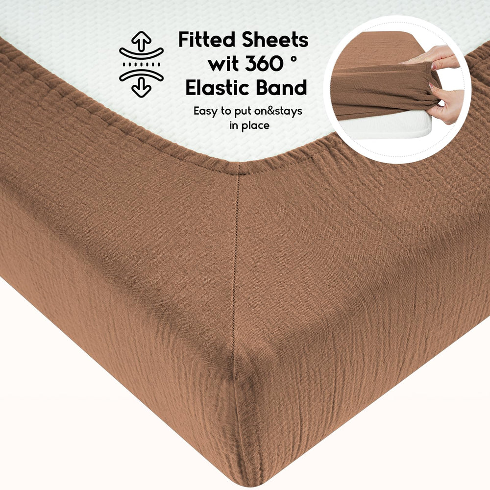 Apricot-brown Yoofoss design adds neutral style to nursery.