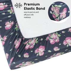 Yoofoss soft microfiber crib sheet offers gentle touch for baby skin.
