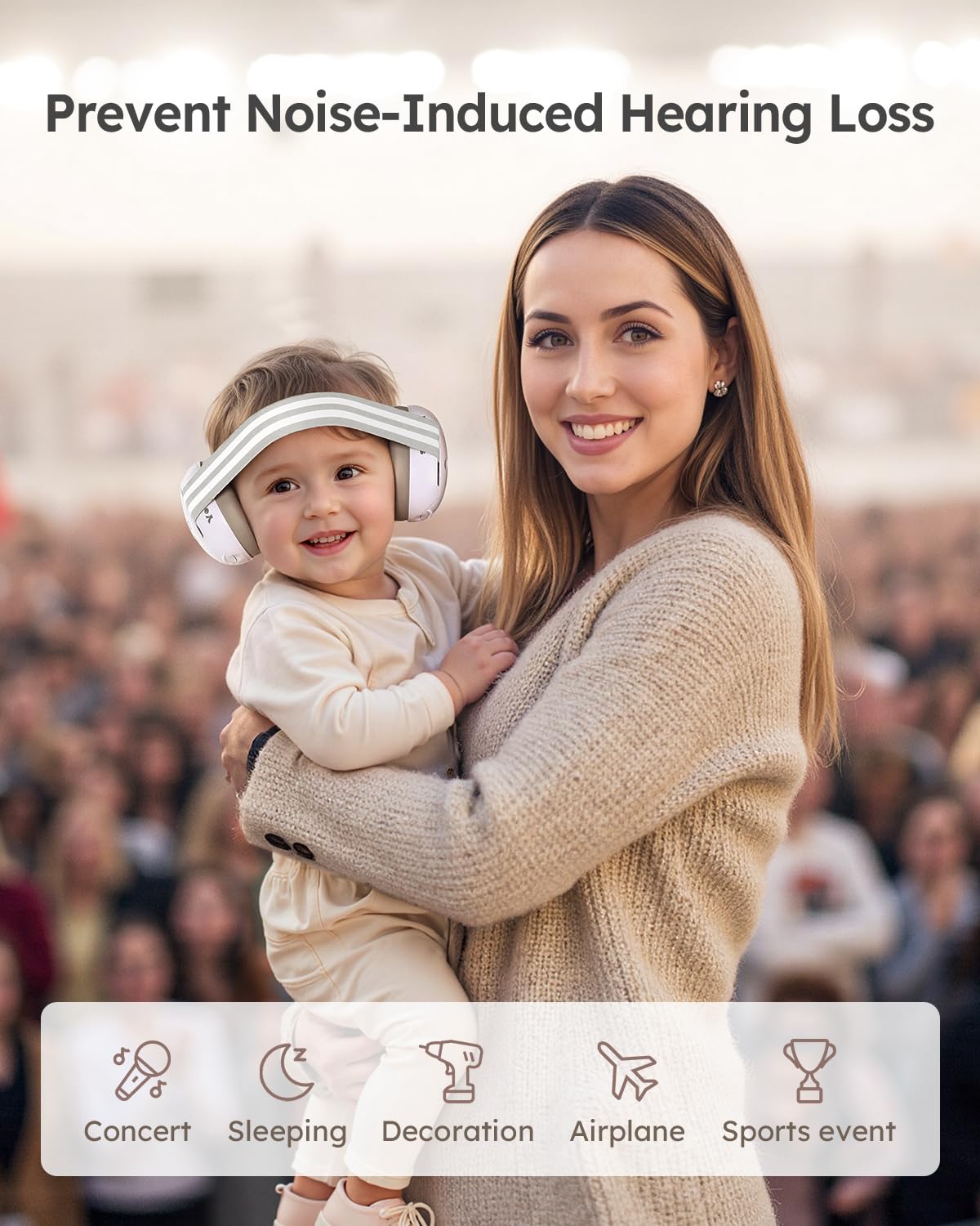 Yoofoss Baby Ear Muffs headband-fit prevents fontanelle pressure