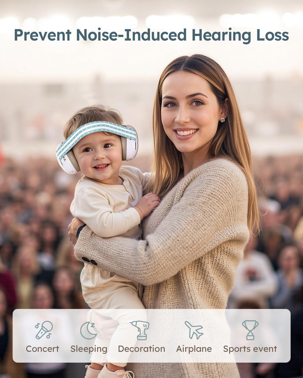 Yoofoss Baby Ear Muffs reduce noise by 25dB for calmer environments