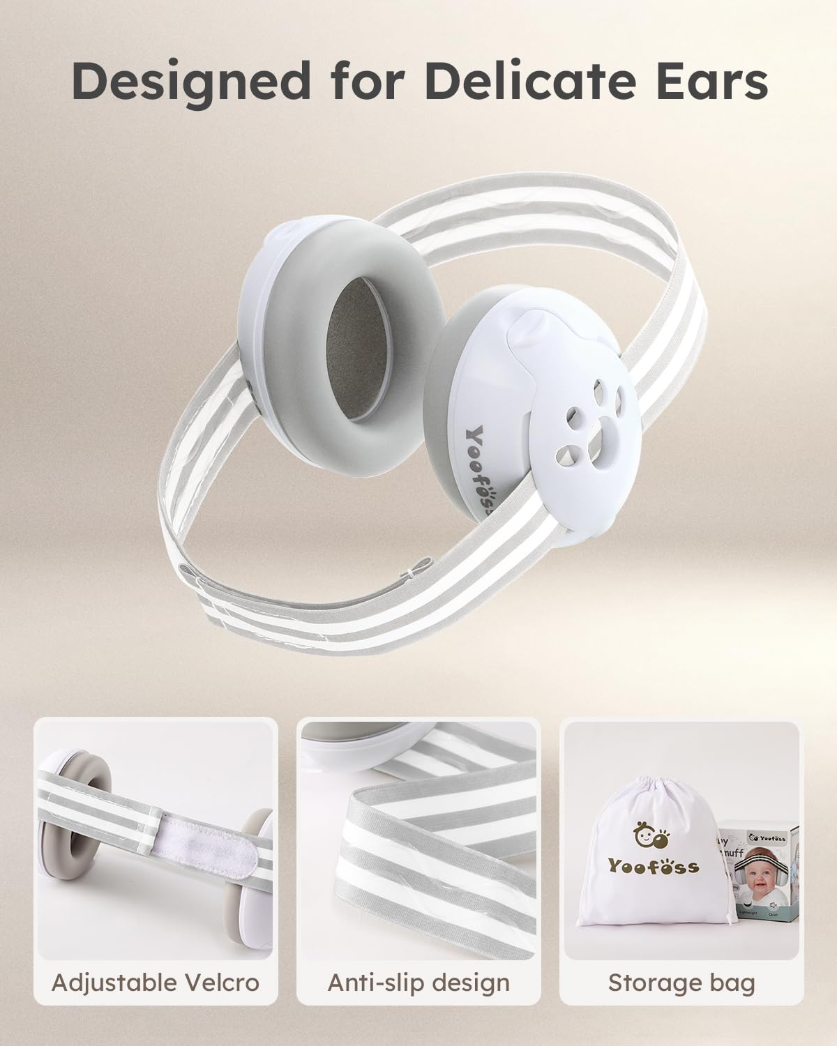 Yoofoss Baby Ear Muffs feature noise reduction for loud environments