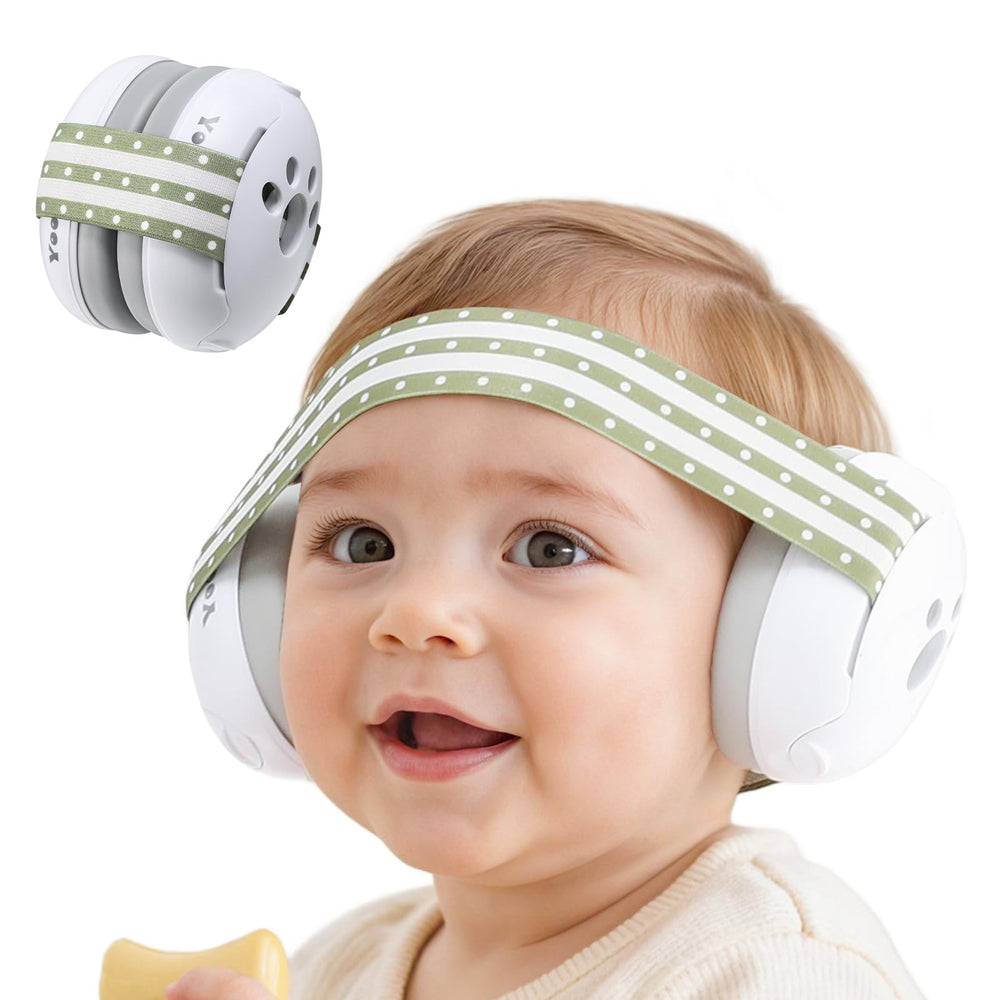 Yoofoss baby earmuffs packaged for travel and storage, guarding tiny ears from noise.