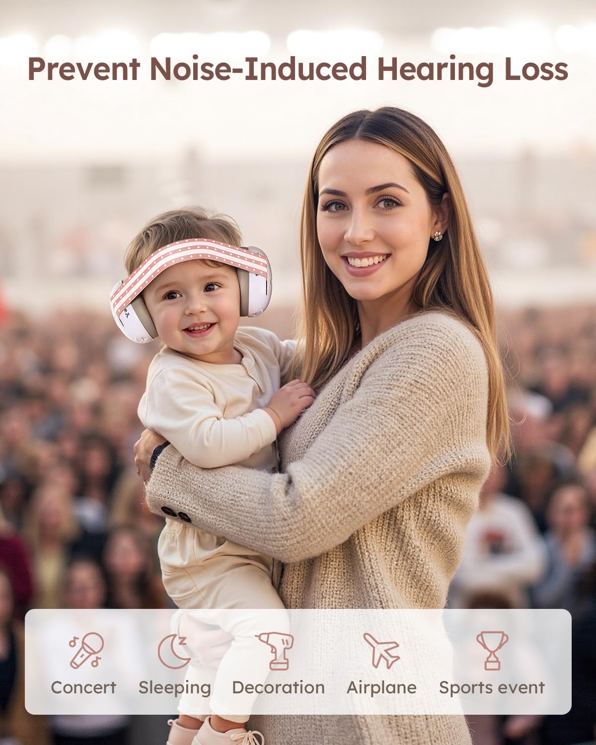 Yoofoss baby ear muffs safety features highlight ANSI/CE compliance for peace of mind.