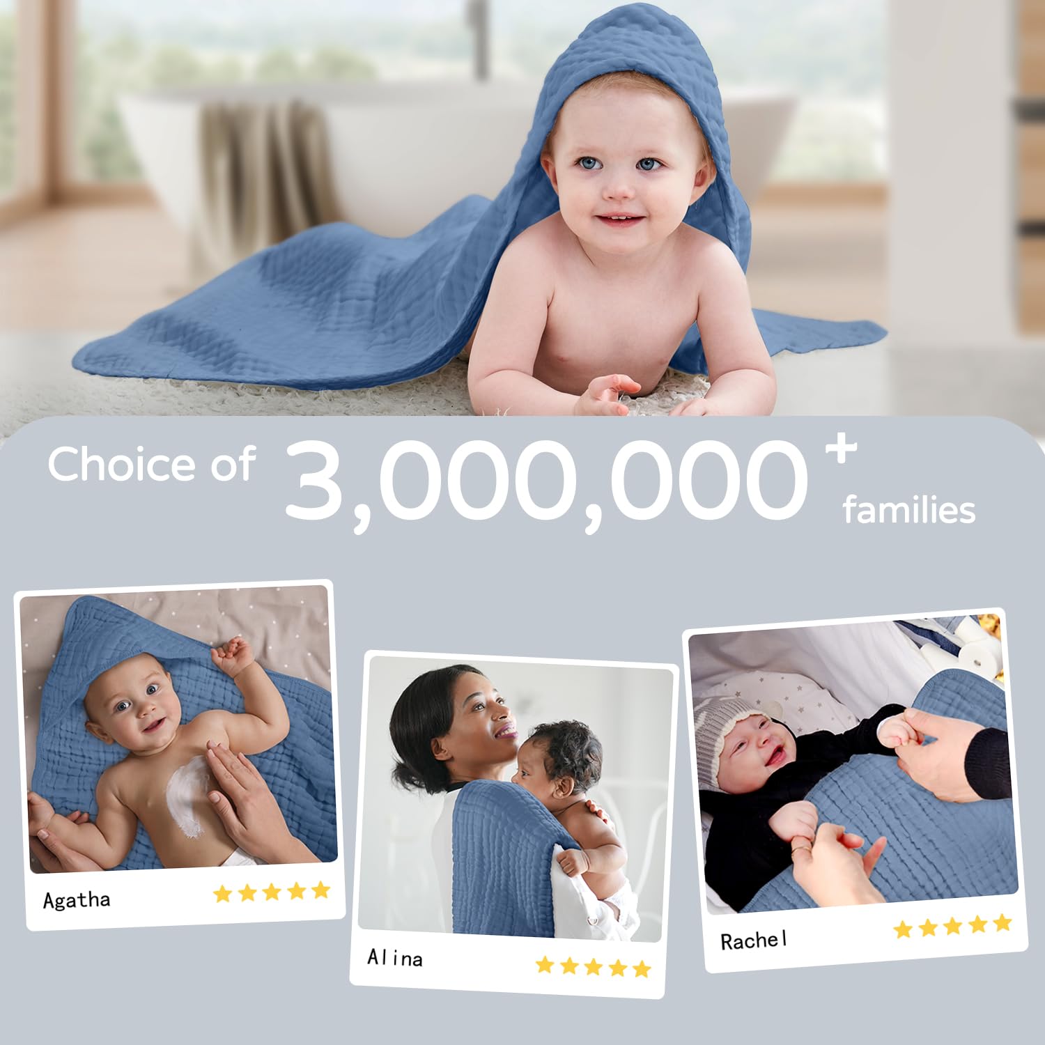 Yoofoss hooded towel makes a thoughtful unisex baby gift.