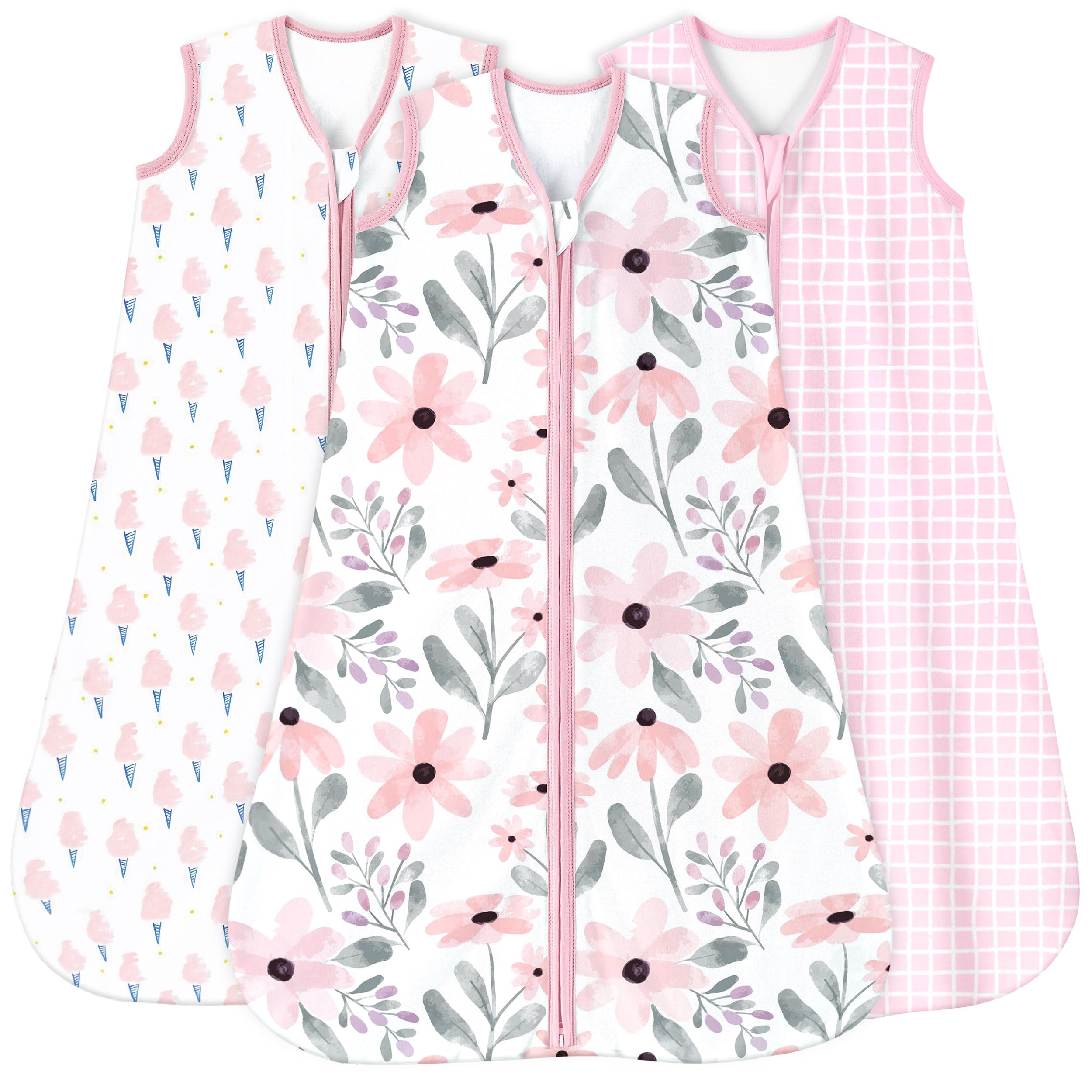 Yoofoss baby sleep sack sleeveless 0.5 tog fabric for breathable comfort