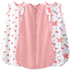 Yoofoss baby sleep sack 0-6 months pack cover showing soft organic cotton for gentle night sleep.