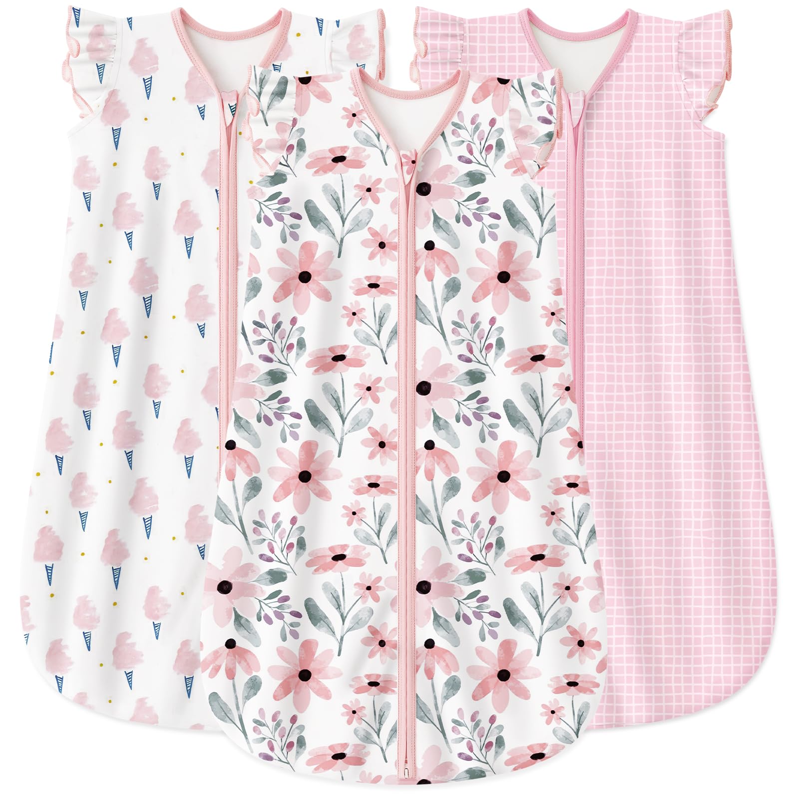 Yoofoss baby sleep sack organic cotton closeup, gentle breathable fabric for sensitive skin.