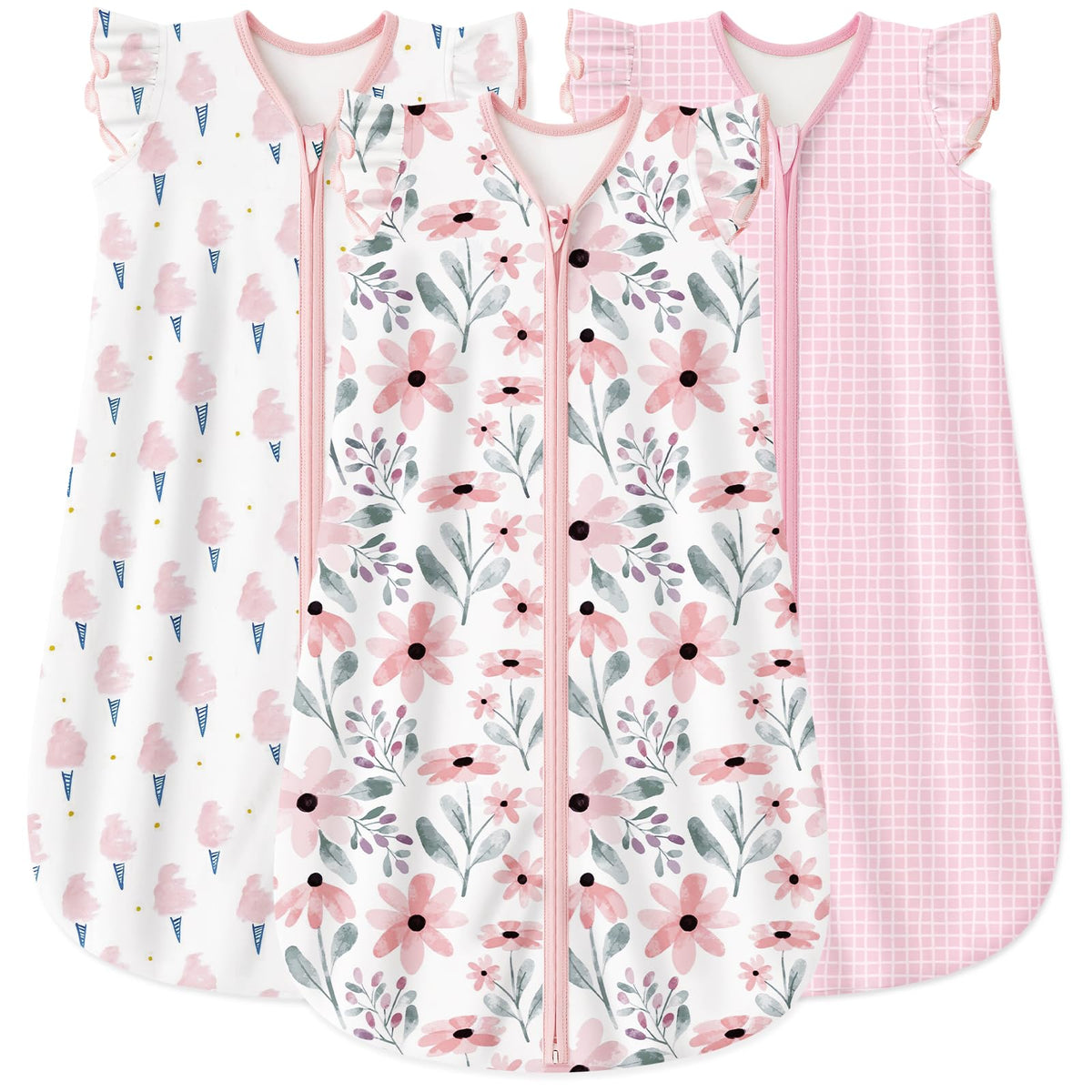 Yoofoss baby sleep sack organic cotton closeup, gentle breathable fabric for sensitive skin.