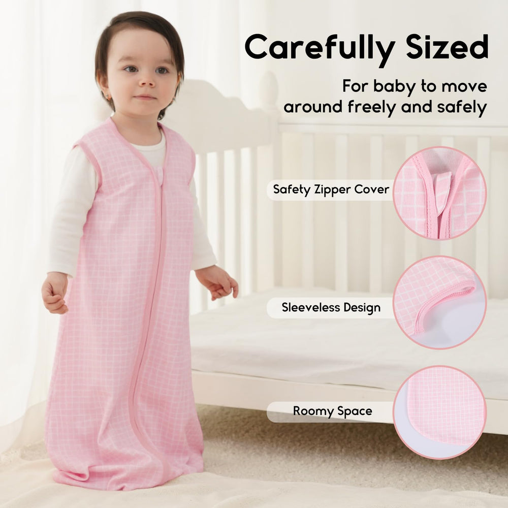 Yoofoss sleep sack 2-way zipper enables easy diaper changes