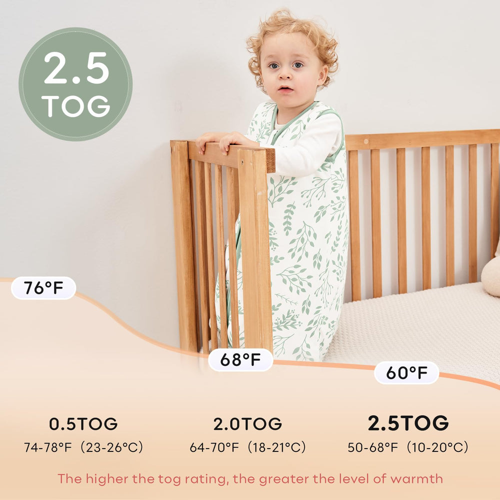 Yoofoss sleep sack 2-way zipper keeps diaper changes quick and quiet.
