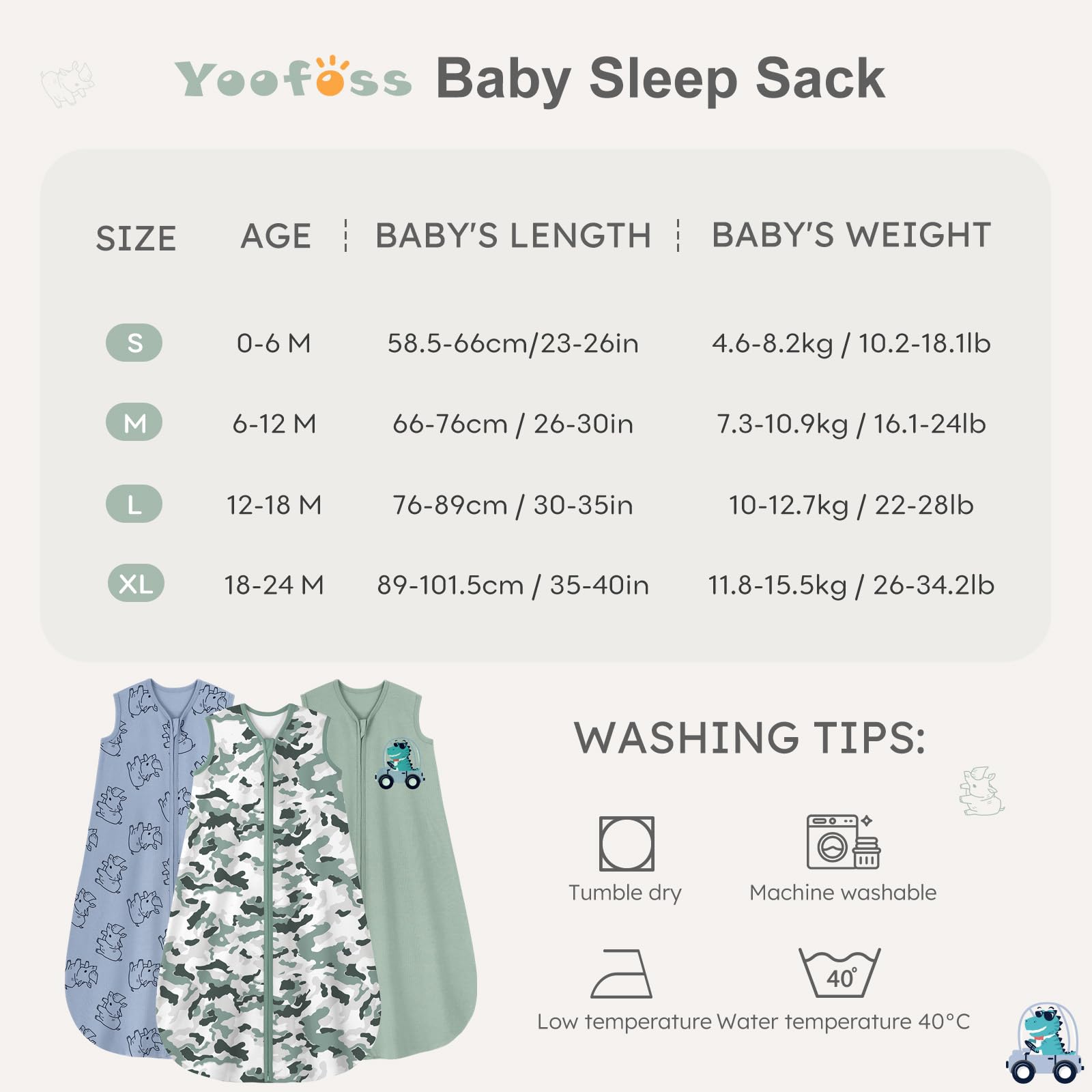Yoofoss 3-pack packaging with unisex color options for easy rotation.