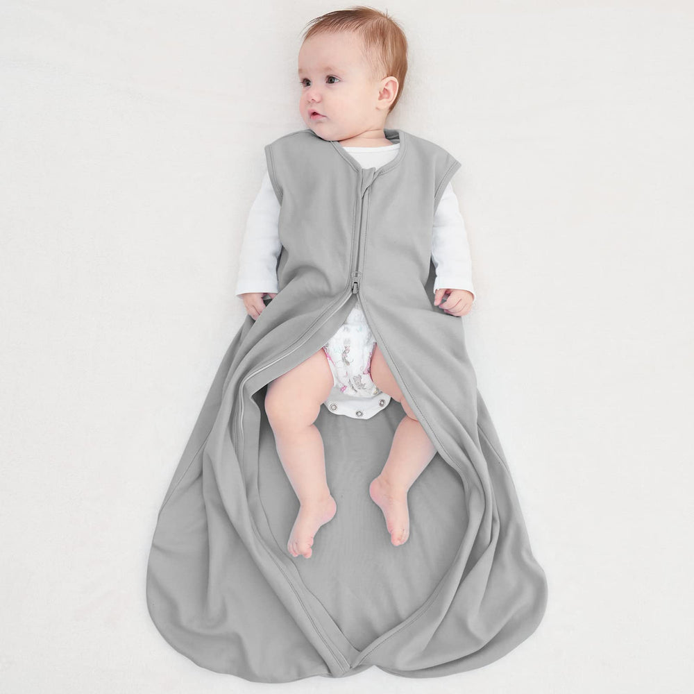 Yoofoss baby sleep sack in bed; cozy bedtime routine